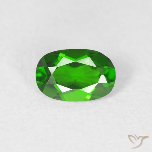 0.44ct 天然 暗绿色 铬透辉石, 椭圆形, VVS-VS