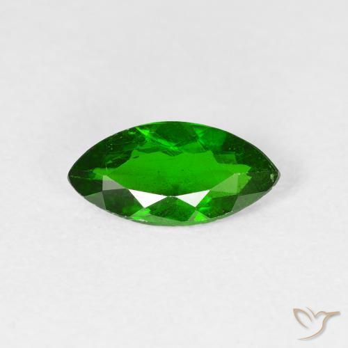 0.98ct 天然 明亮的森林绿 铬透辉石, 榄尖形, VS-SI