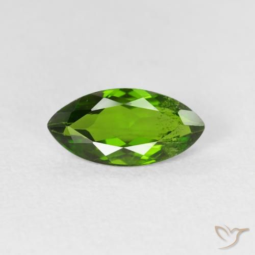 1.18ct 天然 Medium Dark-Green 铬透辉石, 榄尖形, VS-SI