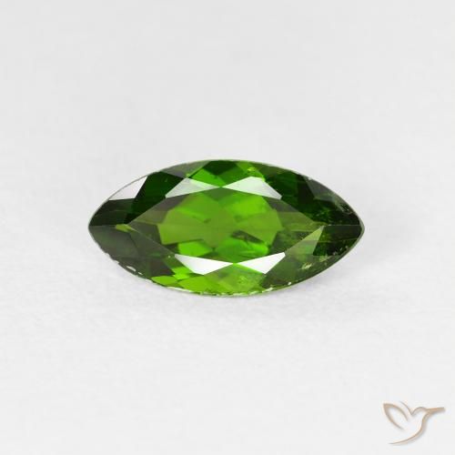 1.20ct 天然 Medium Dark-Green 铬透辉石, 榄尖形, VS-SI