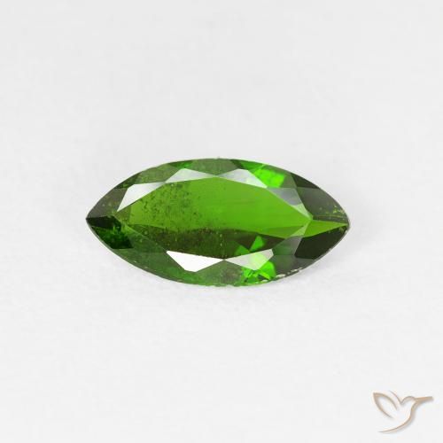 0.89ct 天然 暗绿色 铬透辉石, 榄尖形, VS-SI