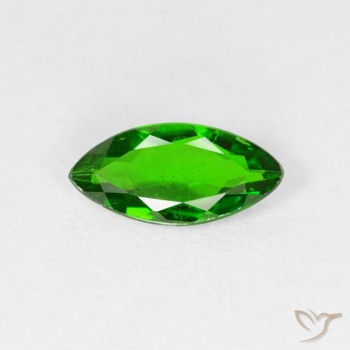 0.93ct 天然 明亮的森林绿 铬透辉石, 榄尖形, VS-SI