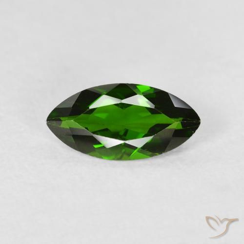 1.14ct 天然 Medium Dark-Green 铬透辉石, 榄尖形, VS-SI