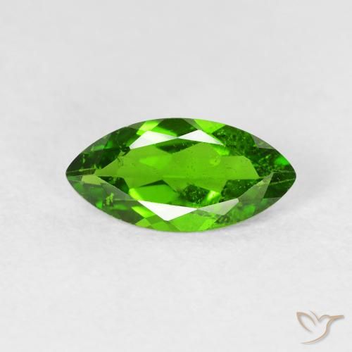 1.07ct 天然 Medium Dark-Green 铬透辉石, 榄尖形, VS-SI