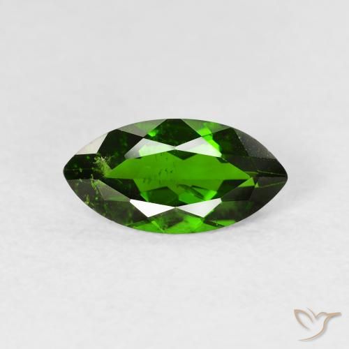 1.18ct 天然 Medium Dark-Green 铬透辉石, 榄尖形, VS-SI
