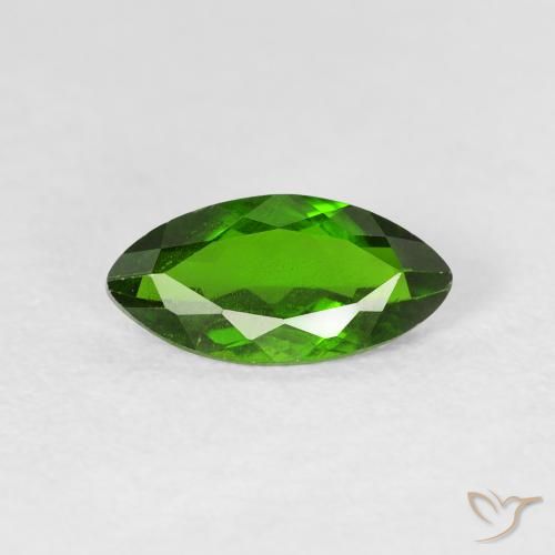 1.05ct 天然 Medium Dark-Green 铬透辉石, 榄尖形, VS-SI