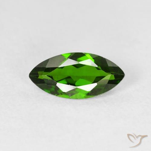1.18ct 天然 Medium Dark-Green 铬透辉石, 榄尖形, VS-SI, Photo A