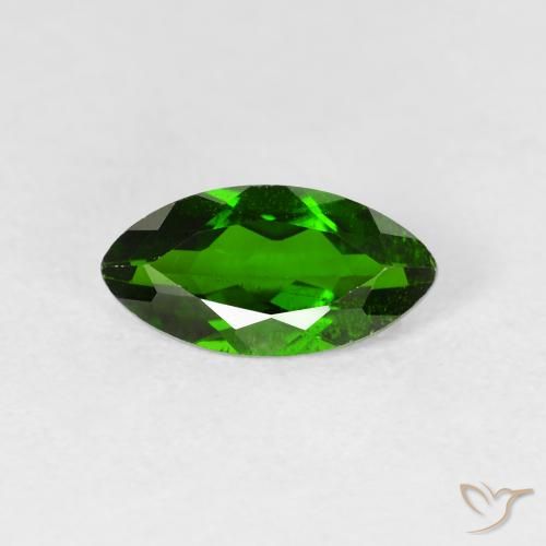 1.23ct 天然 Medium Dark-Green 铬透辉石, 榄尖形, VS-SI