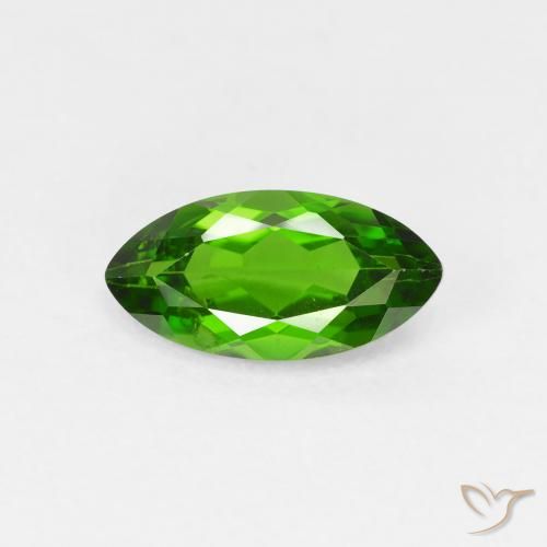 1.26ct 天然 Medium Dark-Green 铬透辉石, 榄尖形, VS-SI