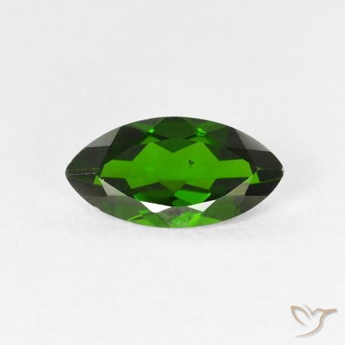 1.18ct 天然 Medium Dark-Green 铬透辉石, 榄尖形, VS-SI