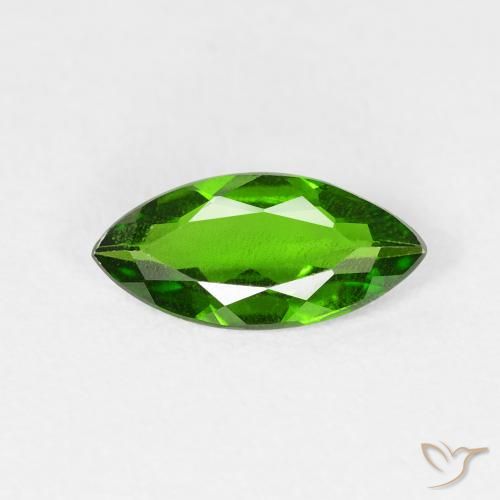 0.81ct 天然 Medium Dark-Green 铬透辉石, 榄尖形, VS, Photo A