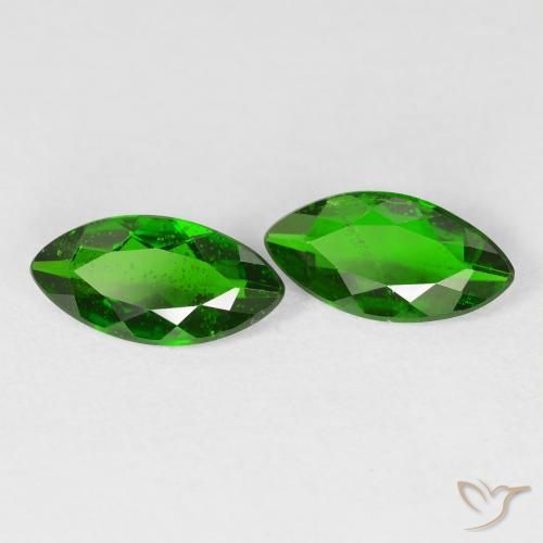2.14ctw 天然 Medium Dark-Green 铬透辉石, 榄尖形, VS-SI