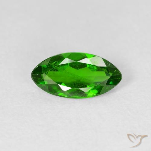 1.11ct 天然 Medium Dark-Green 铬透辉石, 榄尖形, VS-SI
