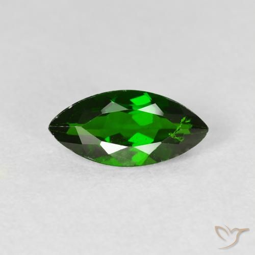 1.13ct 天然 Medium Dark-Green 铬透辉石, 榄尖形, VS-SI