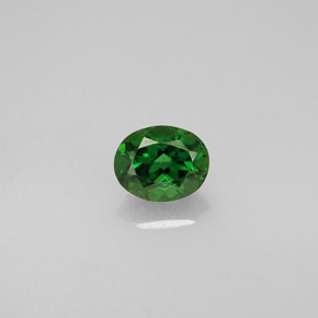 0.36克拉天然绿色铬碧玺，椭圆形切割，4.9×4毫米，VVS-VS
