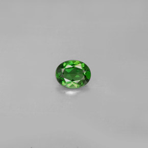 0.30克拉天然绿色铬碧玺，椭圆形切割，4.9×3.9毫米，VS