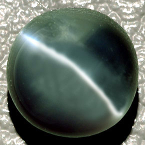 4.08克拉天然绿色Chrysoberyl Cat's Eye，椭圆形切割，8.2×8.2毫米，半透明