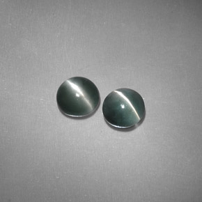 天然绿色Chrysoberyl Cat's Eye，透明，3.90毫米，透明/半透明