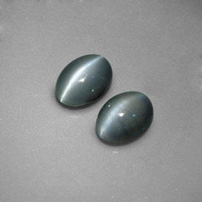 天然绿色Chrysoberyl Cat's Eye，椭圆形切割，5.4×4毫米，不透明
