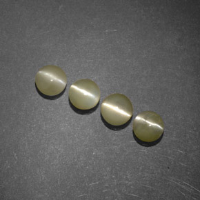 1.51天然绿色Chrysoberyl Cat's Eye，透明，3.97毫米，透明/半透明