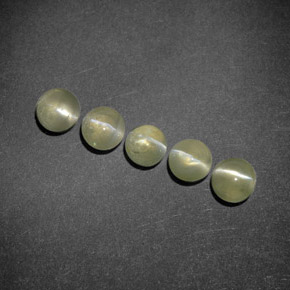 2.24天然绿色Chrysoberyl Cat's Eye，透明，4.13毫米，透明/半透明