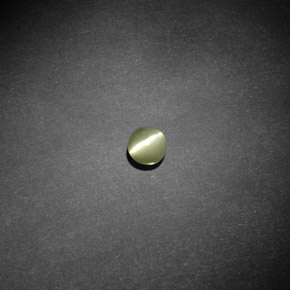 0.66克拉天然绿色Chrysoberyl Cat's Eye，透明，4.12毫米，透明/半透明