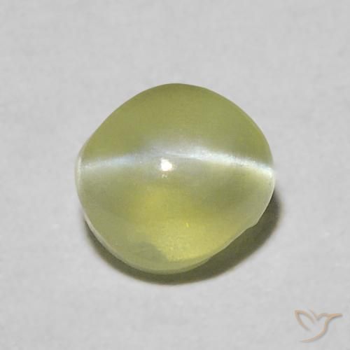 0.54ct 天然 黄绿色 金绿玉猫眼, 椭圆形, 透明
