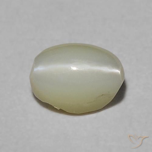 0.36ct 天然 黄绿色 金绿玉猫眼, 椭圆形, 半透明