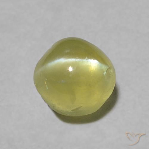0.39克拉天然金绿玉猫眼，圆形的，透明