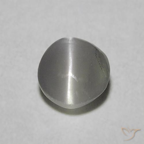 0.22ct 天然 中绿色 金绿玉猫眼, 圆形的, 半透明