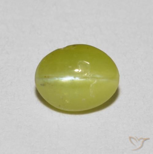 0.51克拉天然金绿玉猫眼，椭圆形，半透明
