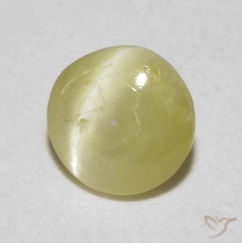 0.36克拉天然金绿玉猫眼，椭圆形，半透明