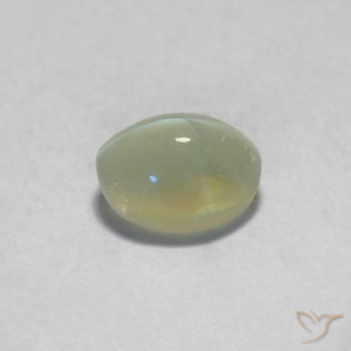 0.36克拉天然金绿玉猫眼，椭圆形，半透明
