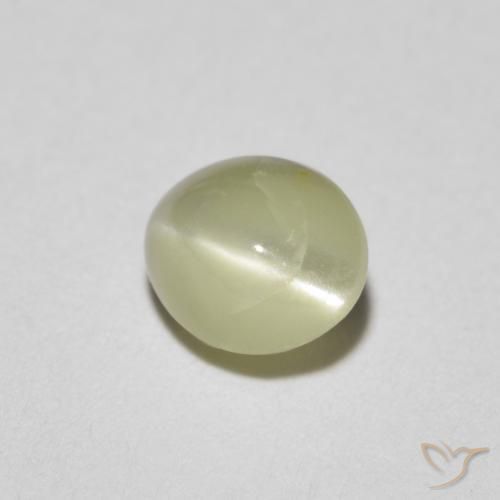0.81克拉天然金绿玉猫眼，椭圆形，半透明