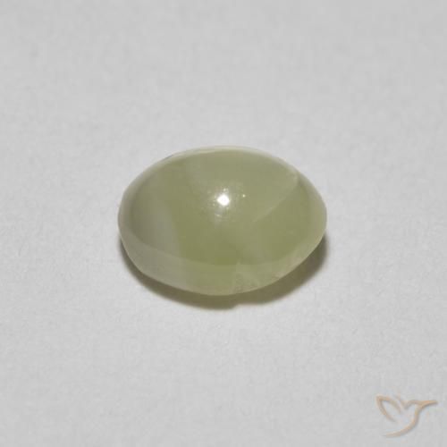 散装金绿宝石猫眼石0.81ct 浅绿黄色金绿玉猫眼出售宝石, 经认证的金绿宝石猫眼来自斯里兰卡, 天然未经处理的宝石, 椭圆形 散装金绿宝石猫眼石0.81ct 浅绿黄色金绿玉猫眼出售宝石, 经认证的金绿宝石猫眼来自斯里兰卡, 天然未经处理的宝石, 椭圆形