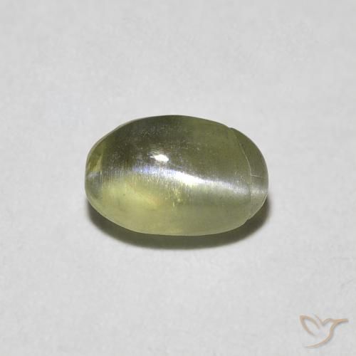 0.55ct 天然 Medium Dark-Green 金绿玉猫眼, 椭圆形, 半透明