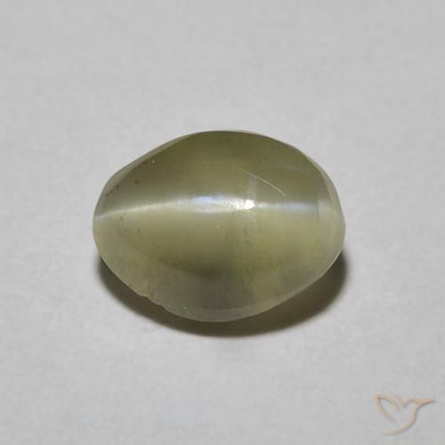 1.05ct 天然 黄金色 金绿玉猫眼, 椭圆形, 半透明
