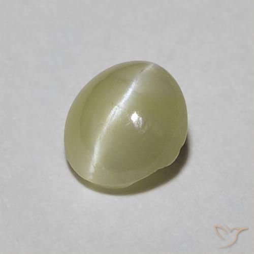 0.45ct 天然 中黄色 金绿玉猫眼, 椭圆形, 半透明