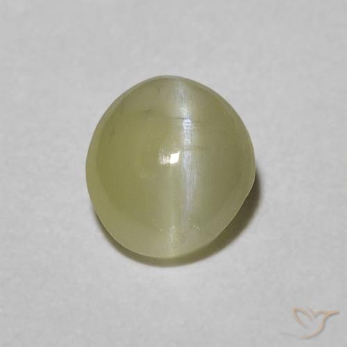 0.45克拉天然金绿玉猫眼，椭圆形，半透明