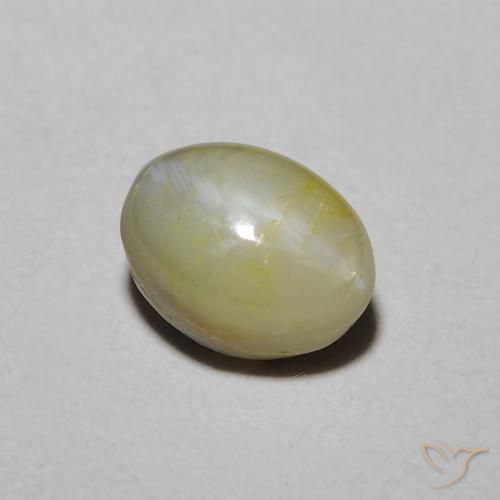 1.39ct 天然 中黄色 金绿玉猫眼, 椭圆形, 不透明