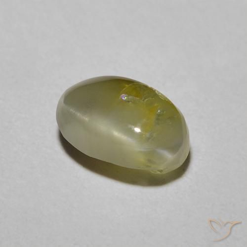 1.72克拉天然金绿玉猫眼，椭圆形，半透明