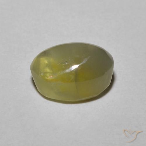 1.72克拉天然金绿玉猫眼，椭圆形，半透明
