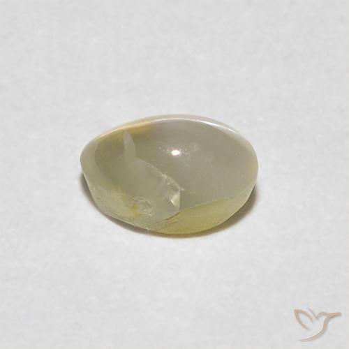 0.41克拉天然金绿玉猫眼，椭圆形，半透明