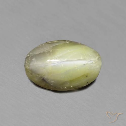 2.67ct 天然 中黄色 金绿玉猫眼, 椭圆形, 半透明