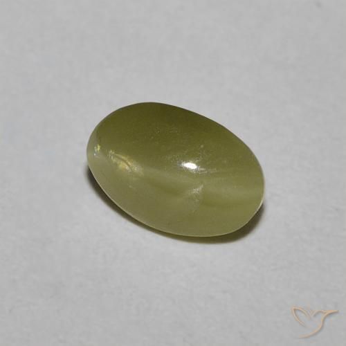 0.54克拉天然金绿玉猫眼，椭圆形，半透明