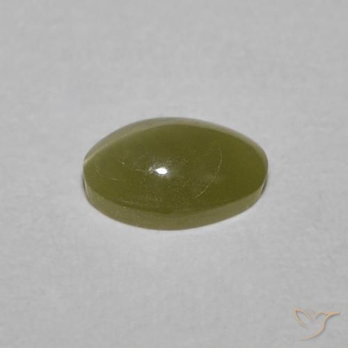 0.54克拉天然金绿玉猫眼，椭圆形，半透明