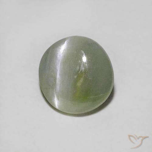 0.39克拉天然金绿玉猫眼，圆形的，半透明
