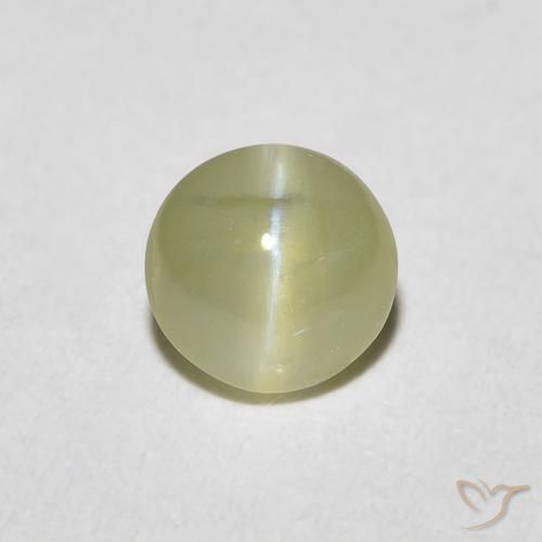 0.59克拉天然金绿玉猫眼，椭圆形，半透明