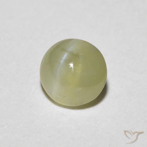 0.59克拉天然金绿玉猫眼，椭圆形，半透明