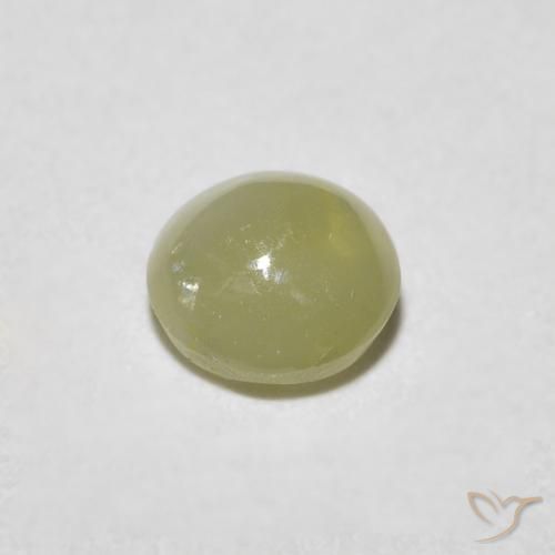 0.59克拉天然金绿玉猫眼，椭圆形，半透明